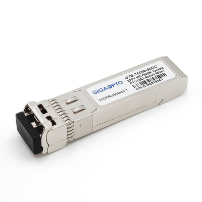 Настраиваемые 50GHz DOM приемопередатчика 80km 1563.86nm-1528.77nm LC C-диапазона SFP+ SMF шага 10G DWDM