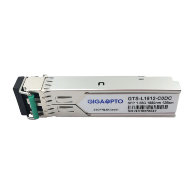 Модуль DOM LC дуплекса приемопередатчика SFP 1.25G 1000BASE-EZX 1550nm 120km SMF оптически