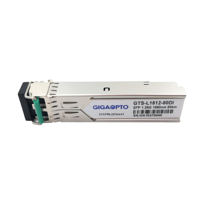 Модуль приемопередатчика DOM 1000BASE-ZX 1.25G SFP 1550nm 80km промышленный двухшпиндельный LC SMF