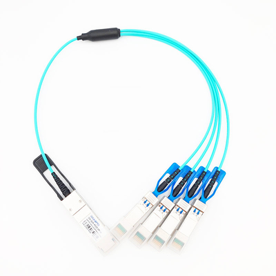 Оптический кабель 100G QSFP28 проламывания параллели активный к вентилятору вне AOC 4x25G SFP28