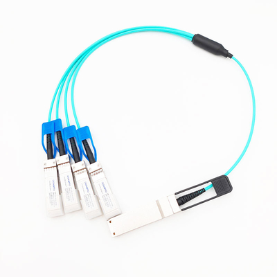 Оптический кабель 100G QSFP28 проламывания параллели активный к вентилятору вне AOC 4x25G SFP28