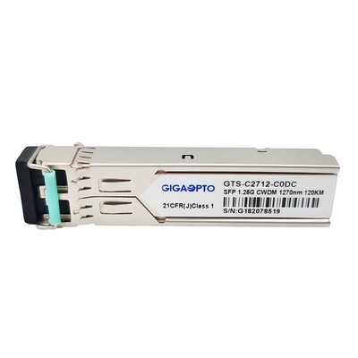 Двухшпиндельные DOM модуля 1.25G 1000BASE CWDM 1270 1610nm 120km LC SMF приемопередатчика SFP