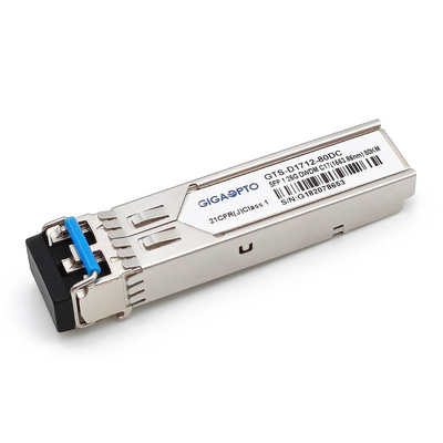 дуплекс LC DOM SMF модуля приемопередатчика 1.25Gbps SFP 80km C17~C61 1000BASE-DWDM 100GHz