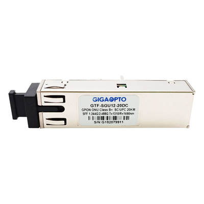 Взрыв TX 1310nm 1.244G RX 1490nm 2.488G штепсельной розетки SC UPC приемопередатчика SFF 2x10 класса B+ GPON ONU