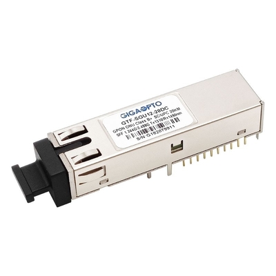 Взрыв TX 1310nm 1.244G RX 1490nm 2.488G штепсельной розетки SC UPC приемопередатчика SFF 2x10 класса B+ GPON ONU
