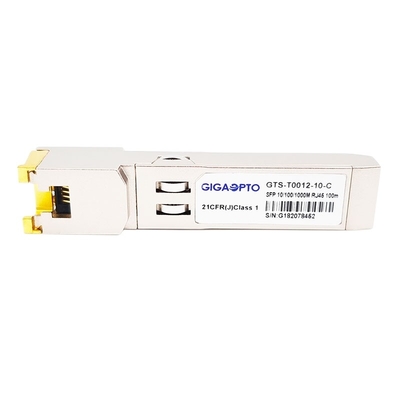 Медный модуль приемопередатчика кота 6/6a RJ-45 SFP 10/100/1000BASE-T 100m SGMII оптически