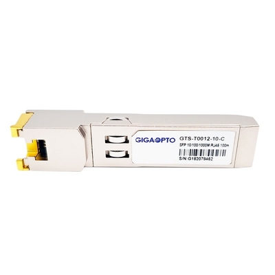 Медный модуль приемопередатчика кота 6/6a RJ-45 SFP 10/100/1000BASE-T 100m SGMII оптически
