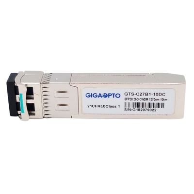 режим LC SFP локальных сетей CWDM SFP28 1270~1370nm 10km приемопередатчика 25GBase LR SFP28 оптически одиночный