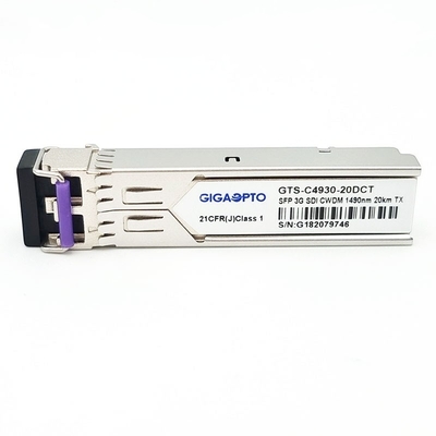 передатчик MSA 1270nm-1610nm 20km SMF LC DDM приемопередатчика CWDM 3Gbps DVI видео- SFP одиночный