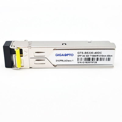 модуль приемника передатчика 3Gbps MSA SMPTE SFP BiDi TX1550nm RX1310nm 40km для SD/HD/3G-SDI LC SMF DDM