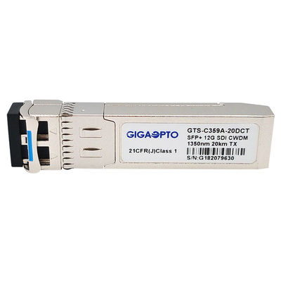 DOM MSA Pinout передатчика 20KM LC передатчика SFP+ Tx 1270~1450nm DFB 12G SDI CWDM
